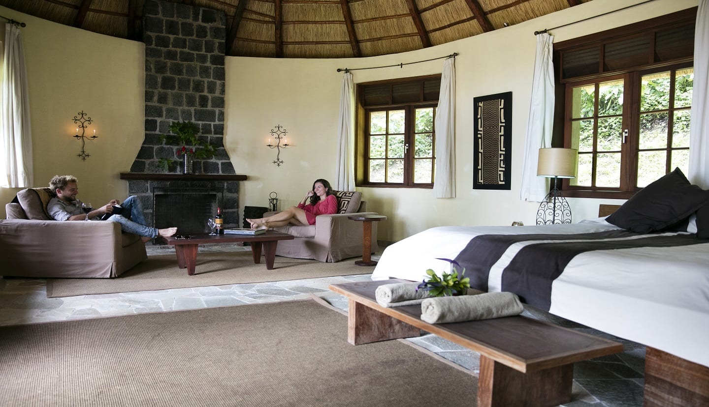 Mikeno Lodge bungalow interior