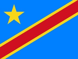 Flag of the Republic Democratic of the Congo